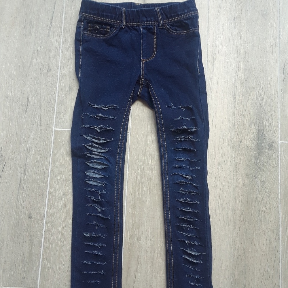 GIRLS distressed jeggings